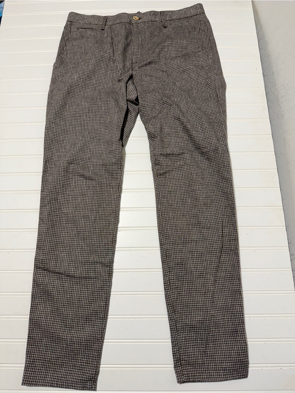 Alberto Steve 1753 Tapered Fit Summer Check Chino Pants  32 x 32